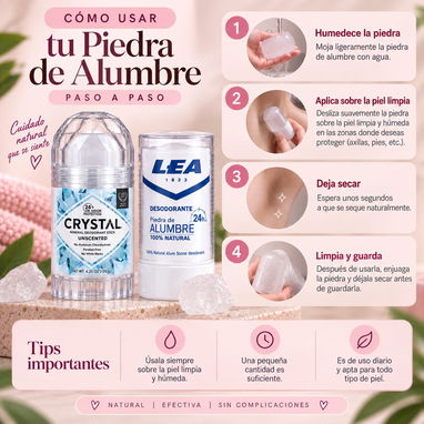 Piedra de alumbre desodorante de crystal alumbral - 5/9