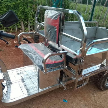 TRICICLO DE ACERO NÍQUEL CON PANEL SOLAR INCLUIDO - 3/5
