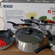 Set de Inducción de Aluminio marca EKO 5 piezas (Sirve para todo tipo de fogón) - Img 57591429