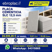 PLACA DE CEMENTO/PLYCEM 2.0X1.20M 8MM-12.5MM - Img 55108366