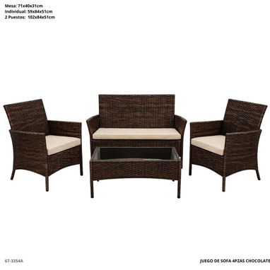 📢 Juegos de muebles para terraza o bordes para piscinas con cuatro piezas. Importados - Img 123077699