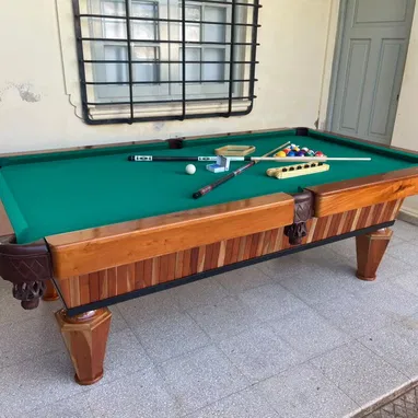 Mesa de billar nueva a estrenar... Madera de la mas alta calidad lista para disfrutar... Todos los accesorios nuevos. - 7/7