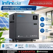*CONJUNTO TODO EN UNO*  *MARCA INFINISOLAR*  *Inversor 3000W* *Bateria 7kWh* *Modelo* ESS300 LV  *Precio* 2500 USD - Img 57754243