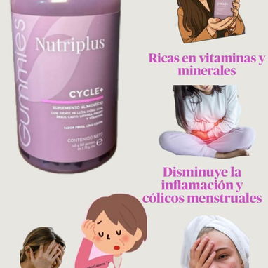 🌸 Gomitas Alivio Cíclico Farmasi Nutriplus | Cólicos SPM Equilibrio Hormonal | 60 Gomitas - Img 121057915