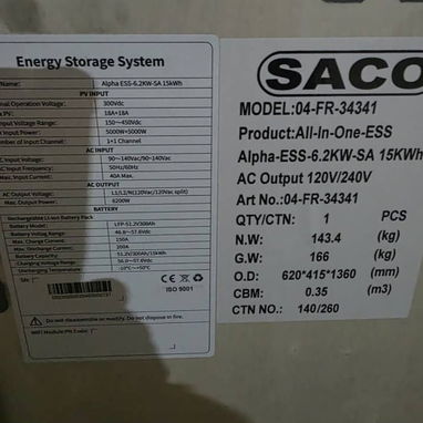 [CMB]💐Todo en uno marca Saco‼️ Inversor 6kw➕ Bateria 15kwh - 3/3