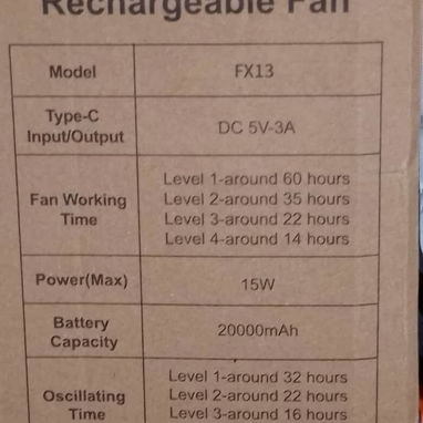 Ventilador Recargable F13 - 2/2