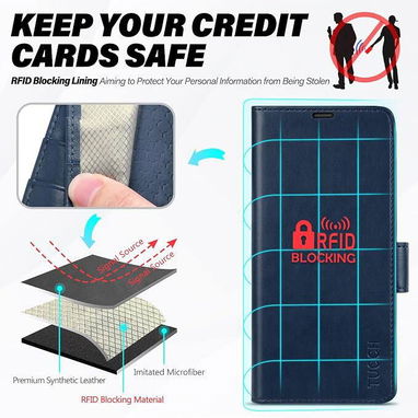 🍑TUCCH Funda Tipo Cartera para Samsung Galaxy S25 Ultra – RFID🍑 - 5/6
