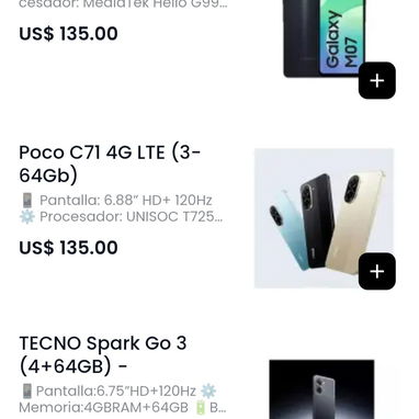 Telefonos variados (Samsung, Xiaomi, TCL..entre otros) con precios desde 105 USD. Nuevos en caja sellada. Damos garantía - 3/6