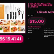 SET DE CUCHILLO DE COCINA CON TABLA DE CORTAR - Img 57261043