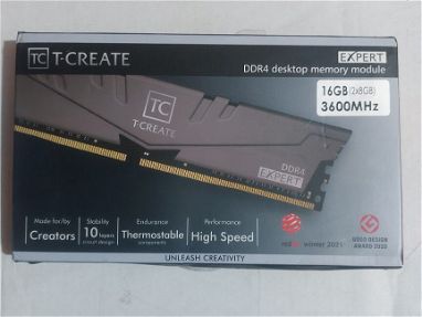 Ram T-Create disipadas 2x8gb 3600Mhz nuevas en su caja-50usd - Img 66046457