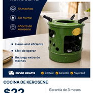 🔥 Cocina de kerosene EKO de 10 mechas | Juego de repuesto incluido 🚚 - Img 58239377