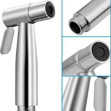 Ducha para inodoro portátil con construcción de acero inoxidable - 2/9