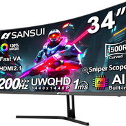 new monitor Sansui es-g34 34inc/WQHD/Fast-VA/1500R/HDR10/0.5ms/240hz - Img 56106620