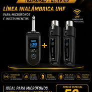 🎤📡 Transmisor + Receptor para Micrófonos o Instrumentos doble - Img 56337253
