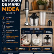 🍢 BATIDORA 🍢 DE MANO MIDEA 3 EN 1 - 3 FUNCIONES. ENTREGA GRATIS CON FACTURA Y GARANTIA. 📲 54833699 - Img 56640331