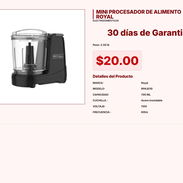 MINI PROCESADOR DE ALIMENTO ROYAL VPT#-0196 - Img 55241515