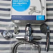 Todo en ferretería duchas mezcladora de dos ,tres y cuatro tiros,pilas mezcladora para fregadero y lavamanos, ducha de a - Img 55659356