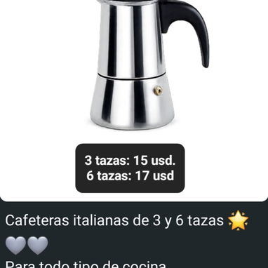 Cafeteras de varios tamaños y modelos, sirven para inducción casi todas - 6/7