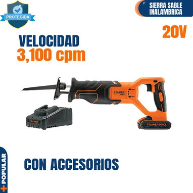 Sierra Sable Inalámbrica, 20 V, 1 batería de 2Ah Truper - 2/2