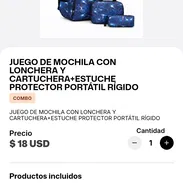 MOCHILA + LONCHERA+CARTUCHERA+ ESTUCHE - Img 55653787