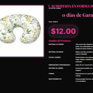 Almohada U Cervical Suave Funda Cremallera Algodón Hojas, Almohada U 45cm Suave Estampado Hojas Cremallera Lavable . - Img 57426357