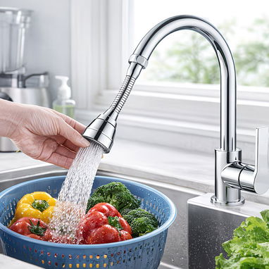 Accesorio rociador de grifo giratorio para llaves de agua de cocina, tres opciones de flujo de agua - Img 118489317