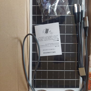 Panel solar portable de 20w - USB Tipo A  + cable multipuertos - 4/4