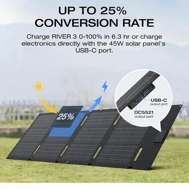 Panel solar de 45w para cargar sus ecoflow - Img 123182116