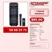 BOCINA DE 2 ALTAVOCES DE 8´´ CON MICROFONO Y MANDO BT-8810 VPT -0293 - Img 57839717