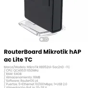 RouterBoard Mikrotik hAP ac Lite TC Marca/Modelo: MikroTik RB952Ui-5ac2nD -TC - Img 56161466