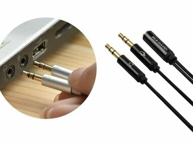 Cable adaptador convertidor de 1 a 2 puntas 3.5mm. - Img main-image-44055973