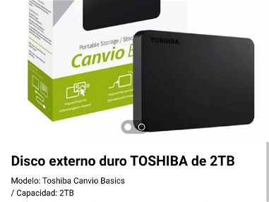 !!Disco externo duro TOSHIBA de 2TB Nuevo en caja Modelo: Toshiba Canvio Basics!! - Img main-image