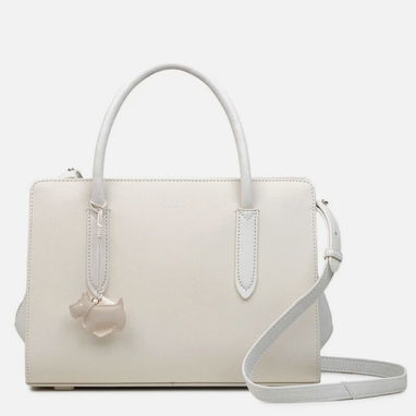 Cartera nueva de piel blanca, original, marca Radley - Img 120153458