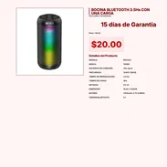 Bocina 1HORA BOC242 Real: Batería 2400mAh de Larga Vida Calidad Pro VPT#-0353 - Img 55438506