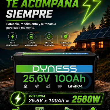 🔋BATERÍA IDEAL PARA INVERSORES🔋 Ciclos de carga profundo 🪫🔋 BMS Integrado ✅ 25.6V 100 Ah (2560 Wh) - 4/4