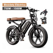 Bicicleta Eléctrica TST X6 750W 48V 15Ah 20x4 Fat Tire Con Rack Y Candado Negro - Img 56515277