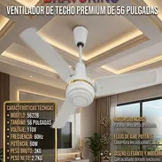 Ventilador de Techo 56 pulgadas color Blanco BRAVO KING 110V precio $80 USD Transporte Incluido - Img 55138859