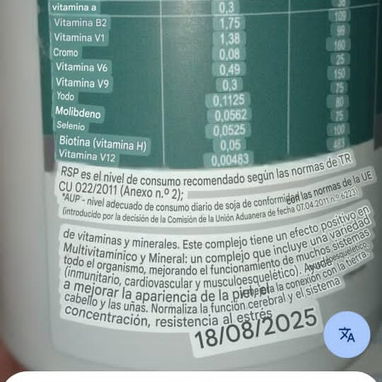 Multivitaminas y Minerales - 3/3