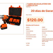 Cortadora de Lámina Eléctrica 21V Max Pro: Motor sin Escobillas Fuerte Real VPT# -0419 - Img 55424391