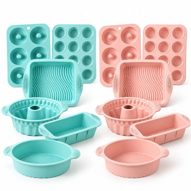 Kit de reposteria de 6 piezas, moldes grandes de Silicona resistente al calor - 5/5