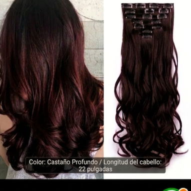 Cortinas de pelo con clip 7 piezas - 3/4
