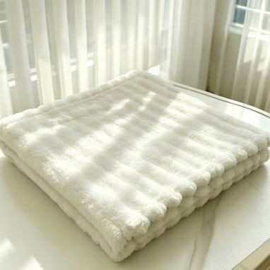 Colchas felpudas de dormir para niños 💎 🤍🩷 Medida: 80x100 cm  16 USD - 2/4