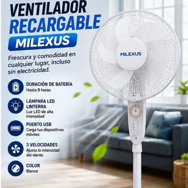 Ventilador recargable Milexus - Img 122269301