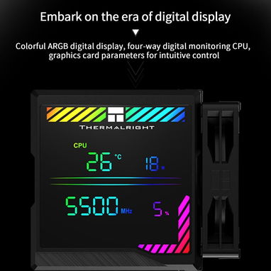❄️🖥️ Thermalright Peerless Assassin 140mm Digital ARGB - Enfriador de CPU Torre doble con pantalla digital y FAN PWM 🌐 - 4/5
