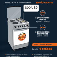 🍳 COCINA CON 2 HORNILLAS DE GAS, 2 HORNILLAS ELÉCTRICAS Y HORNO ELÉCTRICO DE 20" 📨 MENSAJERÍA GRATIS ✅ EÓN 💲300 USD - Img 54539515