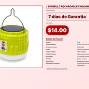 BOMBILLO RECARGABLE COLGANTE XC30 . - Img 57101503