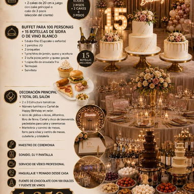 Paquetes de Decoraciones,buffet,cake para fiestas de cumpleaños y eventos - Img 123275572