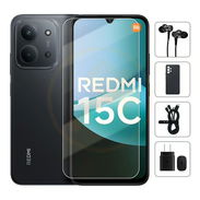 Xiaomi Redmi 15C, 4Gb Ram + 4Gb virtual, Total 8Gb, 128Gb Almacenamiento, Con Cover, Mica y Audífonos - Negro 150$ - Img 55449257