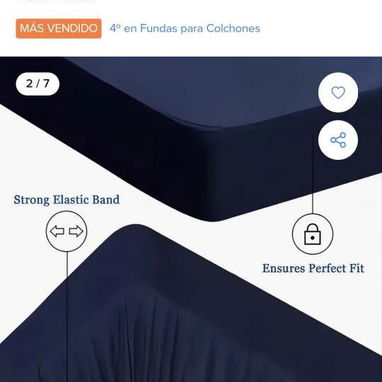 Forros impermeable para colchon, colores blanco y azul oscuro - Img 107564106
