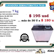 Lavadora semiautomática de 7 kg marca milexus nueva - Img 50567329